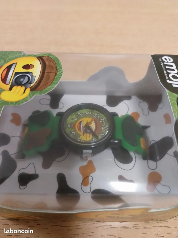 Kinderuhr Emoji Fotograf Nadeluhr