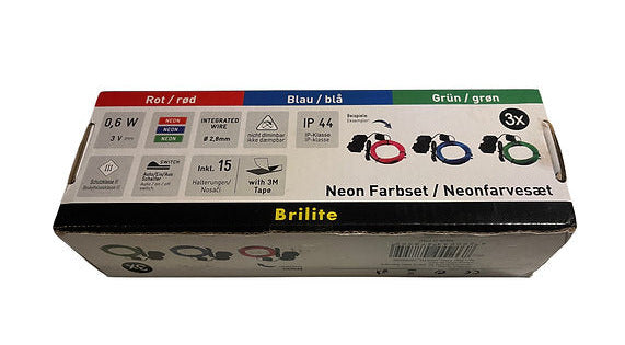 Neue LED Brilite 3 Neon Farblicht Neonlicht in OVP Lampe Wandlampe