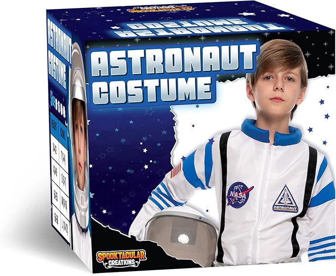 Halloween Kind Unisex weiß Astronaut Kostüm, NASA Pilot Größe L