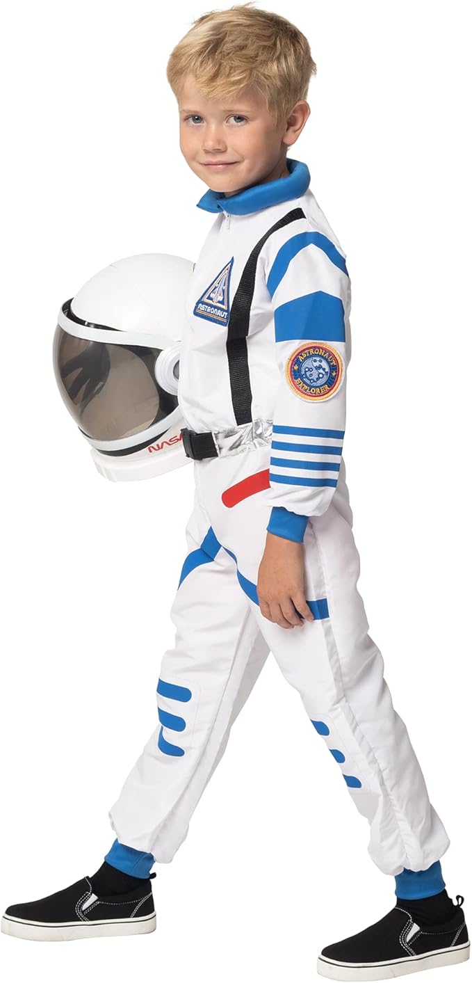 Halloween Kind Unisex weiß Astronaut Kostüm, NASA Pilot Größe L