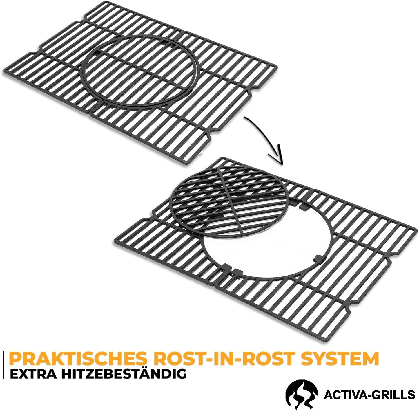 ACTIVA Holzkohlegrill Angular Guss