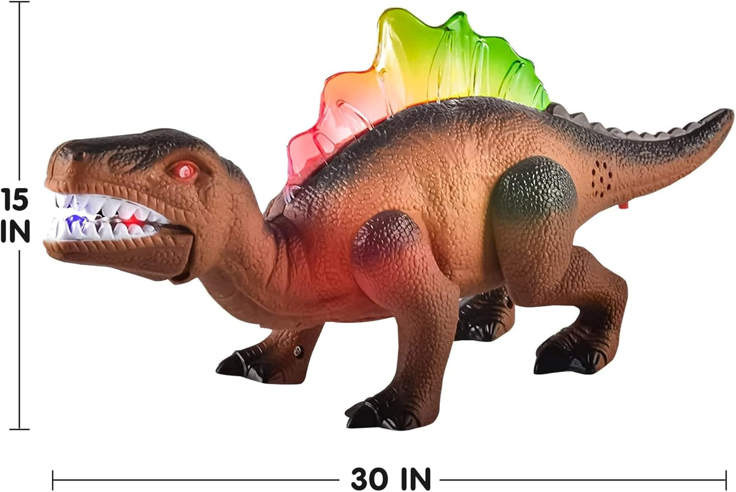 JOYIN 2 Pack LED Light Up T-Rex Walking Realistic Dinosaur Dinosaurier Spielzeug