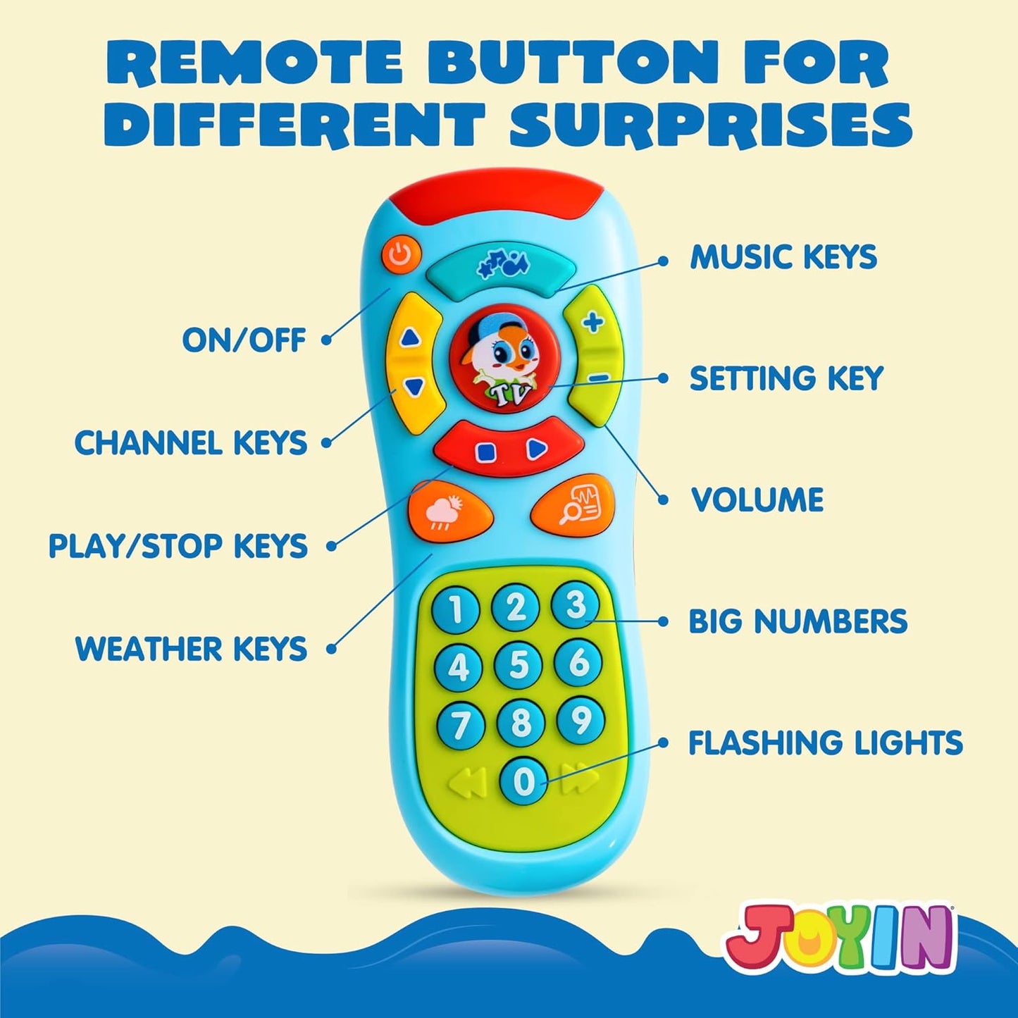 JOYIN Musikalische Spielzeuge für Babies, Baby Telefon Spielzeug Handy, 2 pc Fernbedienung