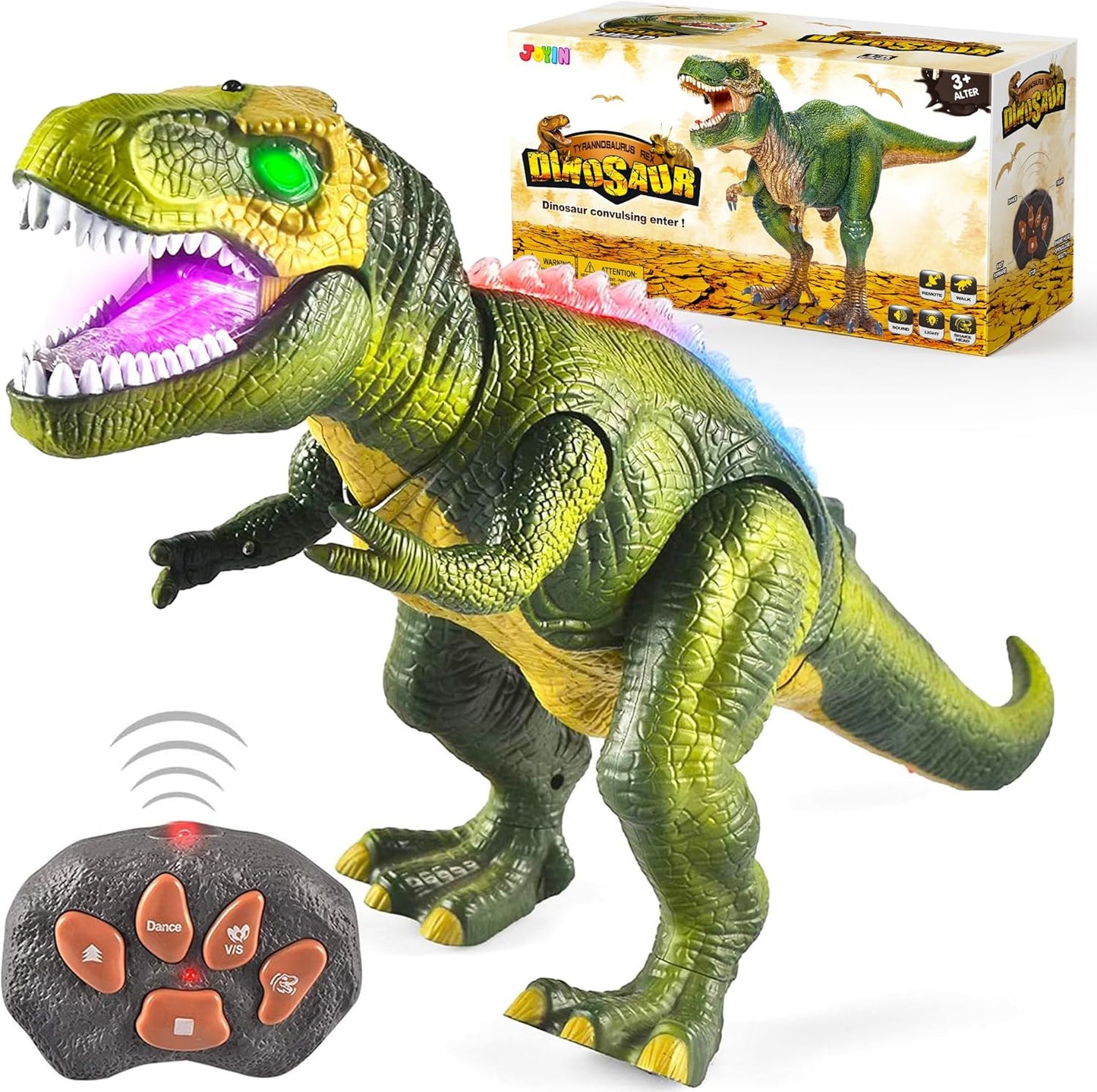 JOYIN Kinder LED Ferngesteuertes Dinosaurier Spielzeug