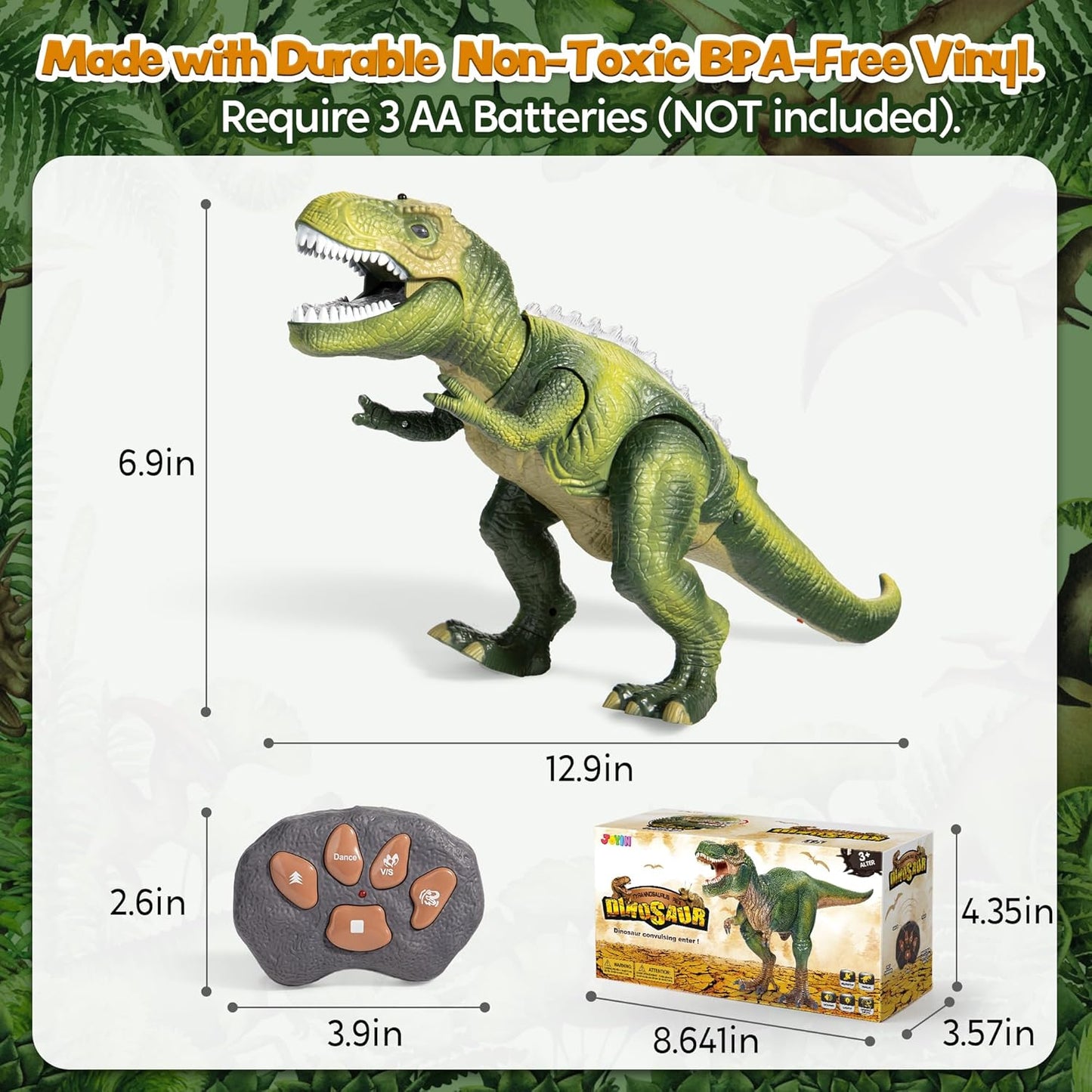 JOYIN Kinder LED Ferngesteuertes Dinosaurier Spielzeug