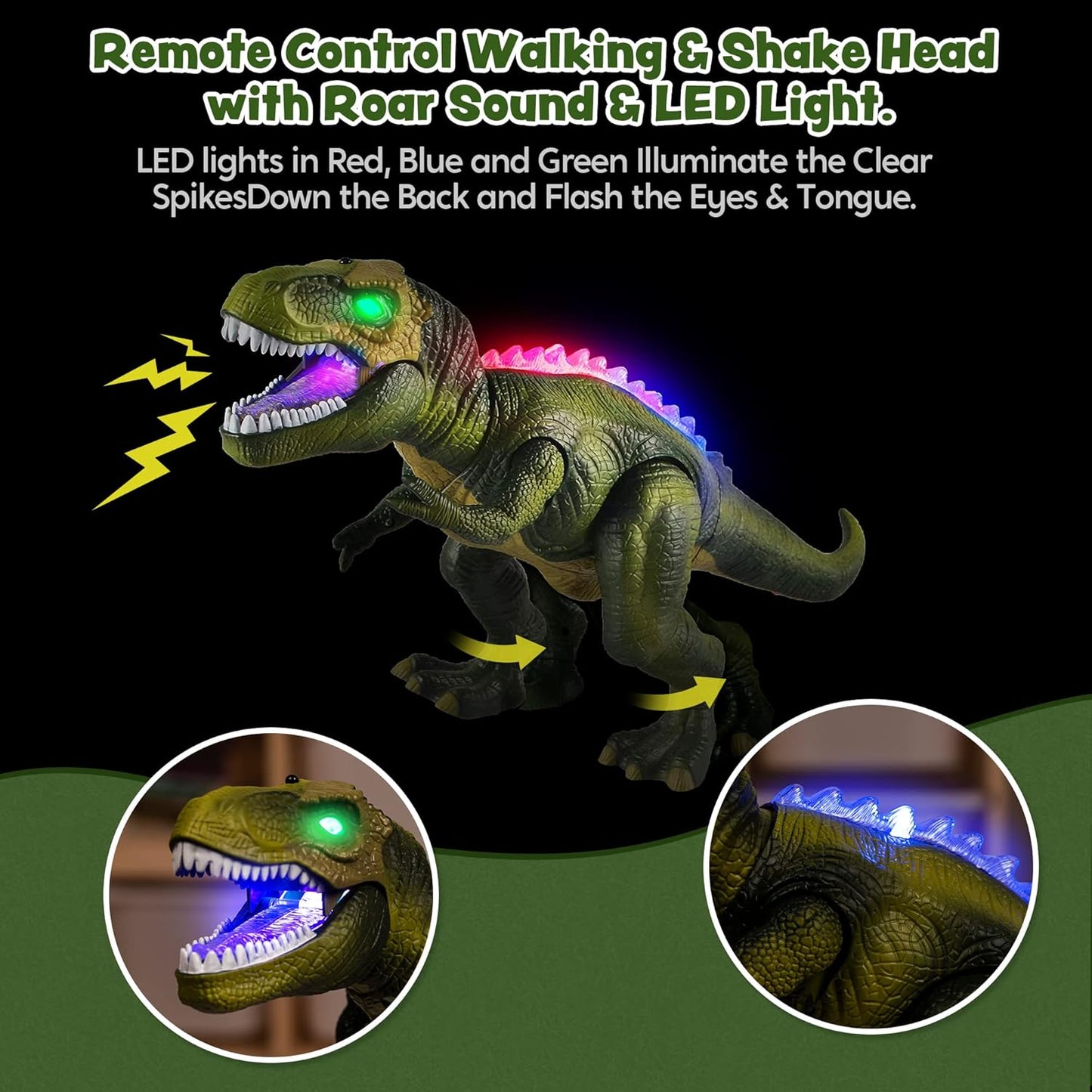 JOYIN Kinder LED Ferngesteuertes Dinosaurier Spielzeug