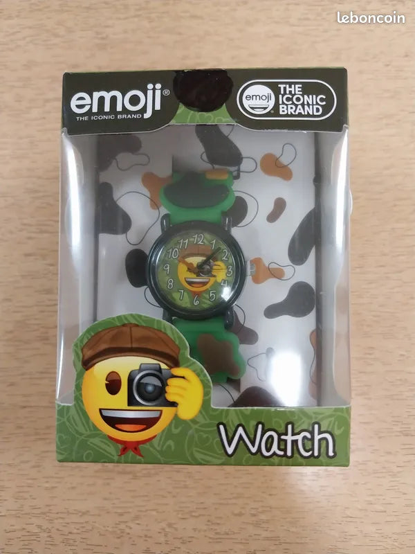 Kinderuhr Emoji Fotograf Nadeluhr