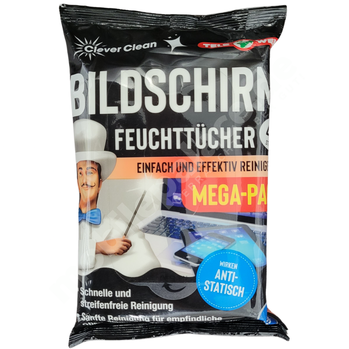 Clever Clean Bildschirm Feuchttücher