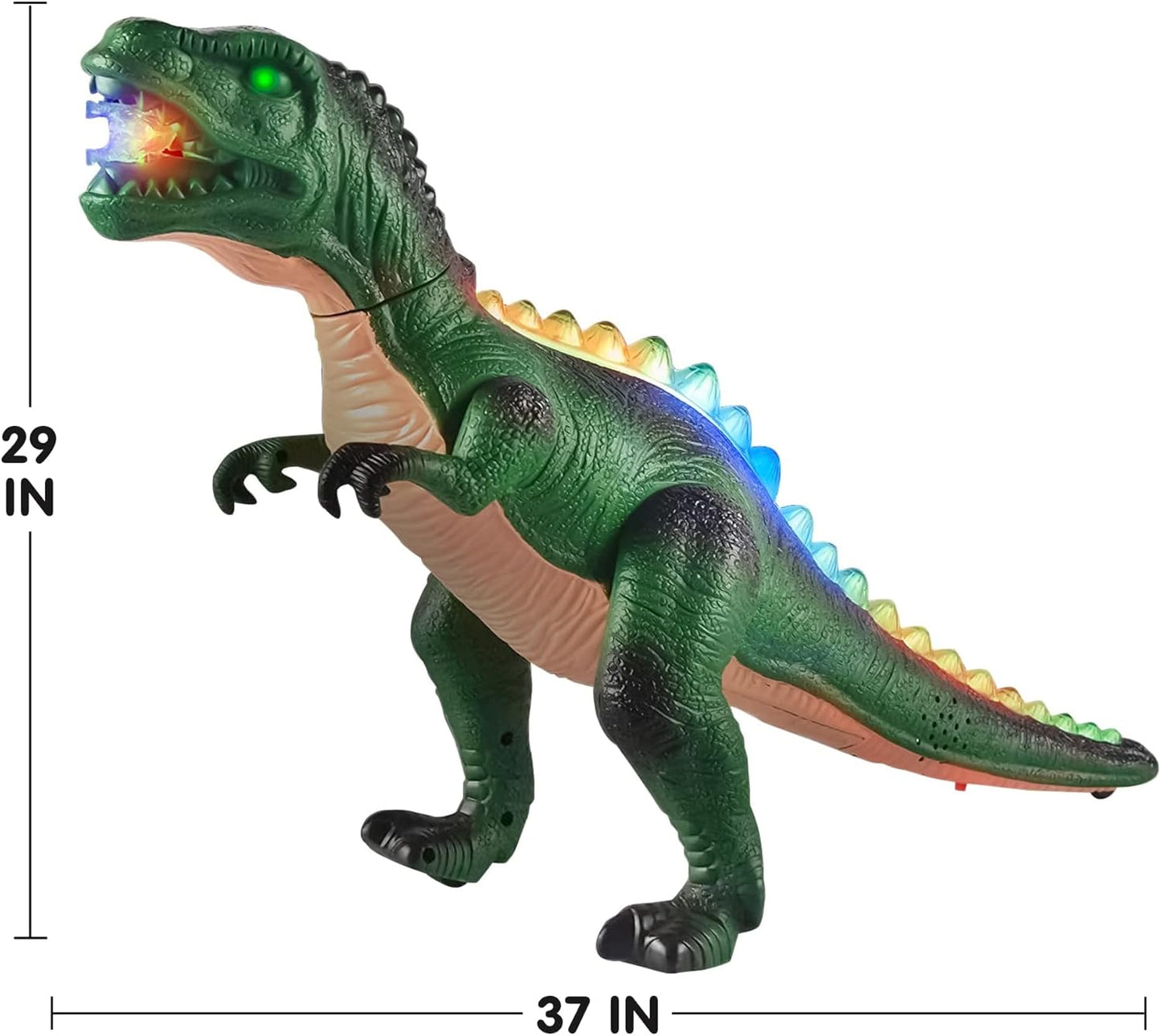 JOYIN 2 Pack LED Light Up T-Rex Walking Realistic Dinosaur Dinosaurier Spielzeug