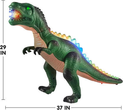 JOYIN 2 Pack LED Light Up T-Rex Walking Realistic Dinosaur Dinosaurier Spielzeug