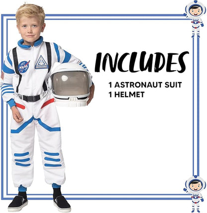 Halloween Kind Unisex weiß Astronaut Kostüm, NASA Pilot Größe L